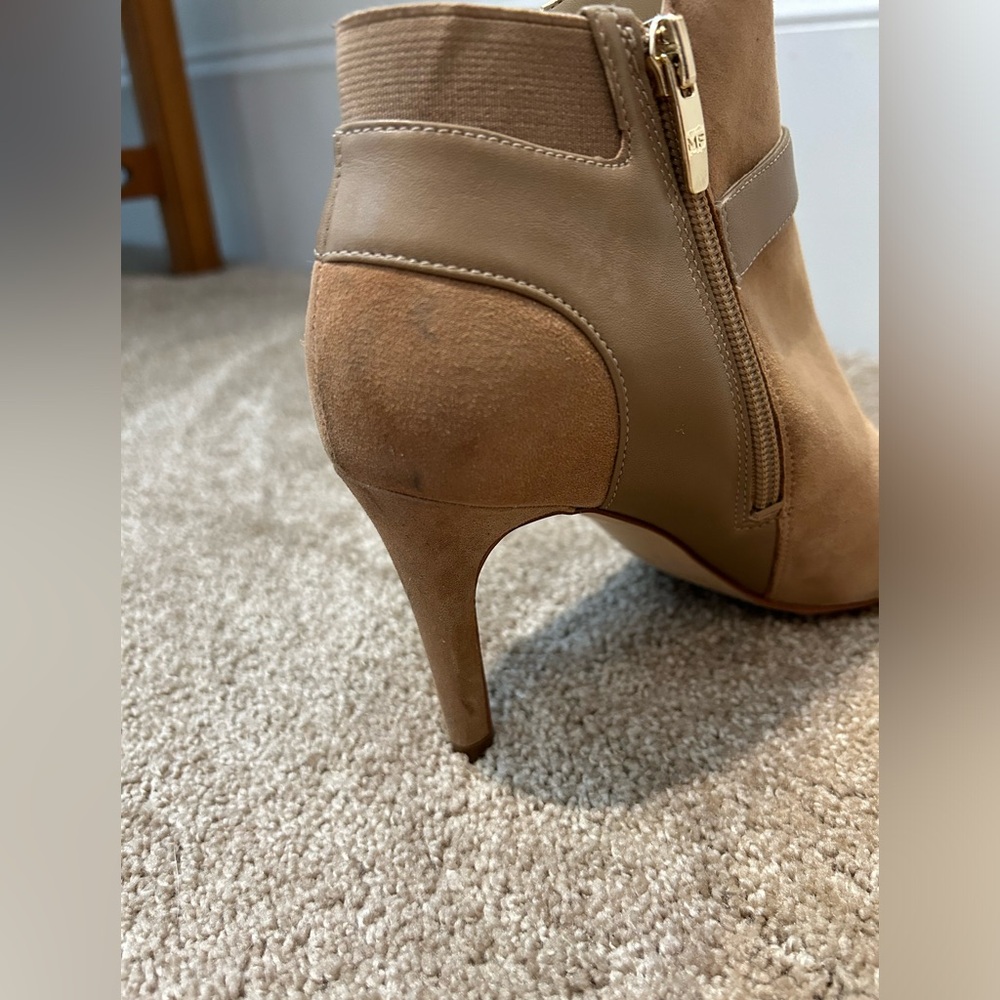 Marc Fisher Peep-Toe Booties In Tan Size 6.5 - image 7